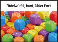 OLIFU - FÄDELWÜRFEL, BUNT - 150er Pack