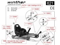 WINTHER - VORDERRAD-SET zu FOOT TWISTER zu Modellen 620, 621, 622 sowie 623