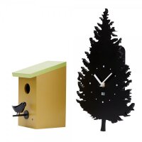 KOOKOO - TREE BIRD BOX , Baumuhr mit separatem...