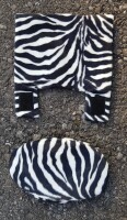 LaB TUNING KIT ANIMAL ZEBRA b/w - EXCLUSIVE ACCESSORIES with HANDLEBAR PROTECTION, SEAT COVER and HANDLEBAR GRIPS