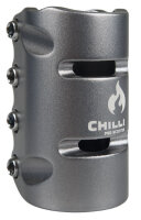 CHILLI - CLAMP DOUBLE SLIT - 4-BOLT SCS - GRAU